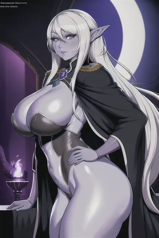 drow, dungeons and dragons drow, dnd drow, admiral uniform, 1girl, scifi admiral, slightly muscular, big ass big breasts, wide hips, ship bridge background, 8k, detailed