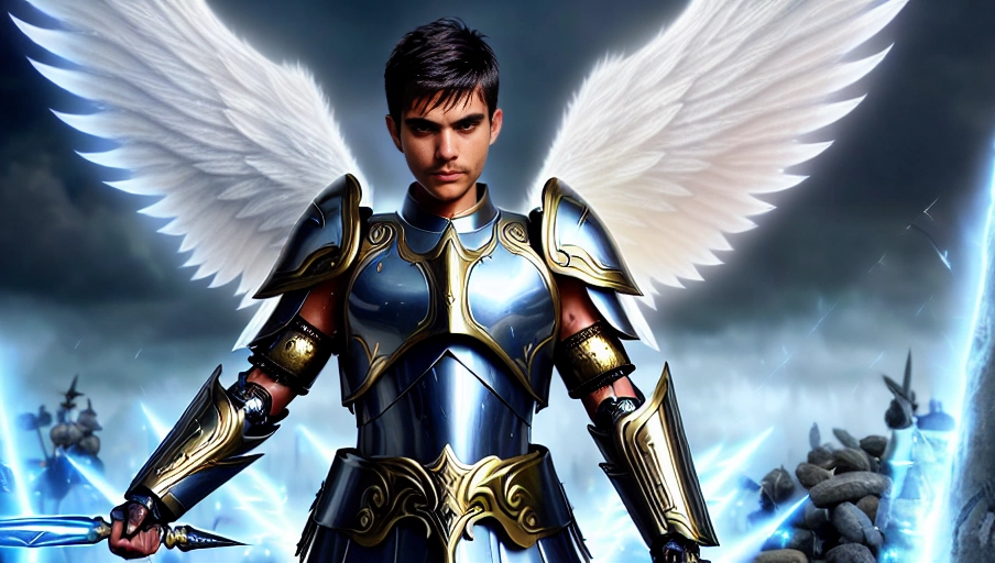 a 64k high detailed photo of body shot of Male
(((Covered with battle Gear)))
((Has battle Gear))
(Military)
Ultra Detailed
Best Quality
Most Detailed
((Angel
Wings))
Angelic
Lighting
Love
Hope
Magic casting
Crown
Smiling
King
happy
Glory
Warrior
Angels
Angelics
Positivity
Happiness
ecstasy
enraptured
sweaty
saving
God
Royalty
Morality
Goodness
True Good
Power
Force
Authority
Ethical
Saviour
orgasm face
Halo
short Hair
Always and Forever Sentimental
in heat
hot ultra
hot
best
best lighting
tantric
Neutral
Brilliant
Logical
Compassionate
Perfect
Perfection
Exciting
Integrity
Winged
Courage
Purity
Harmony
Beauty mark on upper lip
(((Male)))
Ethereal Lighting
Celestial Lighting
(((With battle gear)))
((In uniform))
(((God Technology)))
((God Magic))
((God Tech))
with items of power
((Shor Hair Cut))
Highly Detailed
Battle
Gods
Fighting
War
((((Cinematic))))
Clothed
Military
Uniform
(((God Weapons)))
(War in Heaven)
((Angels))
((Angel Wings))
(((Angelic Powers)))
(((God Powers)))
Heavenly Themes
Good
Moral
Ethical
((((God Saving))))
(((God Technology)))
Celestial Themes
Ethereal Themes
Battle in Heaven
Strategy
What else need be written here
Gods fighting
((((Beautiful Cinematography))))
((Battle Scenes))
((((God Saved))))
((((Magic))))
(((Magic Casting)))
((Magicka))
(Magical)
(fight)
(VS)
(((Spiritual Conflict)))
((((Gods))))
((((Angels))))
(((Masculine)))
((((Male))))