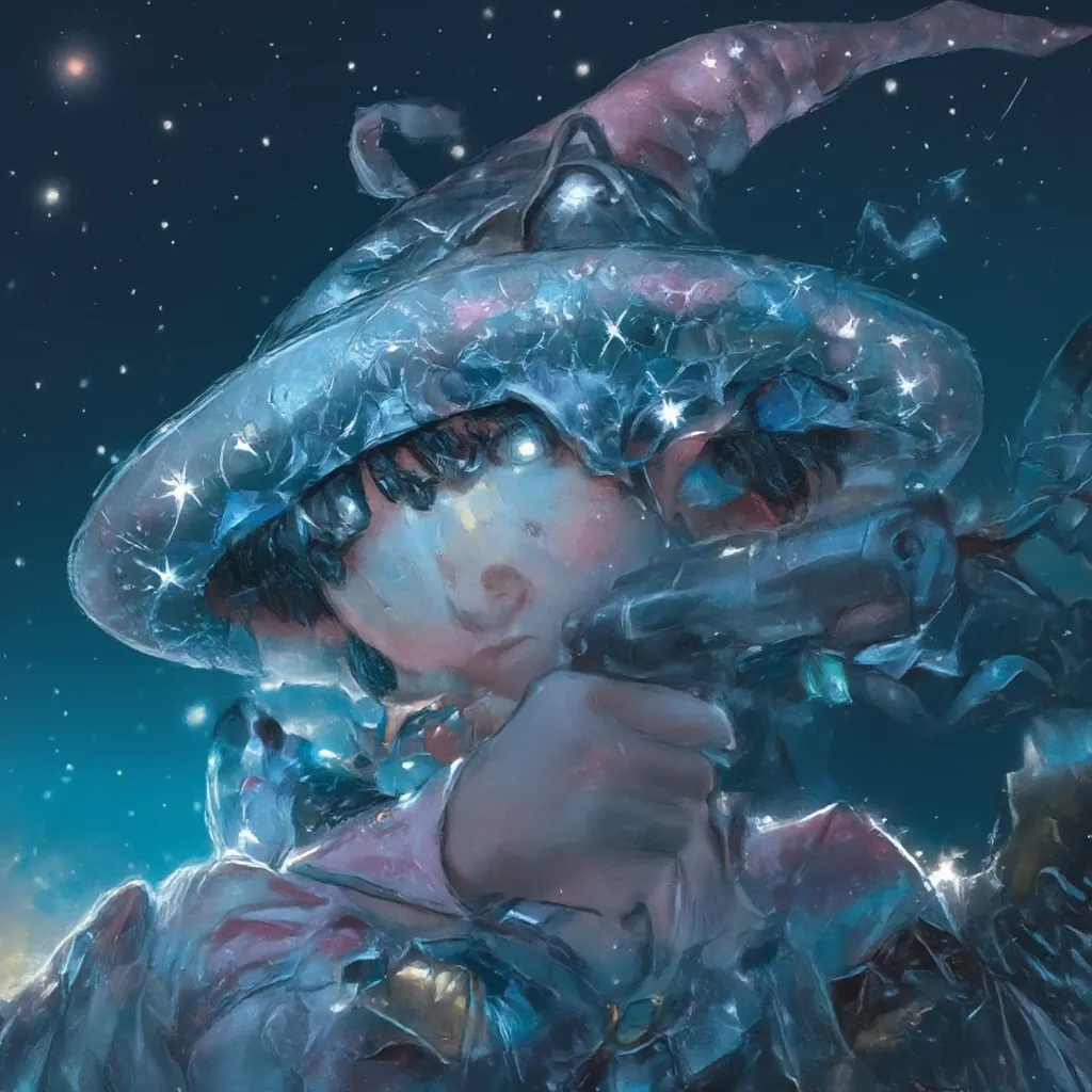 , solo, star boy, male gunslinger , spaceman cowboy, star shaped eyes, caucasian skin tone, starry eyes, glowing bright stars in his eyes, space eyes cosmos, holding detailed laser revolver ,wearing pink elegant wizard blaster clothing, apprentice wizard gunslinger , starlord, marvel, spike, cowboy bebop, black lagoon, revy, jojos mista gunslinger, young bounty hunter, bandoleer equipped, black hair , black colored short length curly hairstyle , star emblem , half alien, big wizard hat, blade runner , battle mage, agent of stars, , potions on belt , herbalist, mage, 1 male only, wizard jacket on, discovering the mystery of magic, , black short disney prince handsome curly hair, , fully clothed , half shadow, half light, posh, , well groomed, , wizard jacket, bardic loops rings ears , solo , black and white checkered scarf around neck, humanoid, cute look in eyes, masterpiece , final fantasy art style ,cute look in eyes, masterpiece , background in desert wasteland, anime art style, upper body action shot,