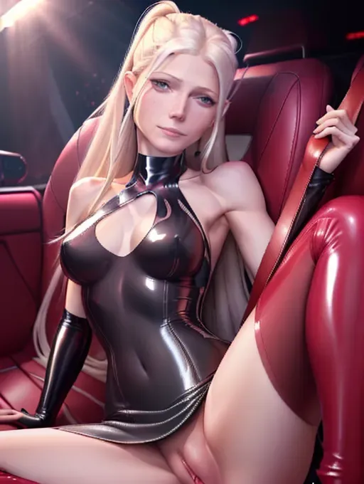 realistic 8k HD photograph, ((((youthful Gwyneth Paltrow))))(((accurate face))),(((getting out of the back seat of a limousine while sitting)))(((outside a nightclub at midnight))),((smirking lusty expression))(((wearing red latex bodycon minidress)))(((lifting skirt to masturbate)))(((one leg raised)))(((leaking cum from vagina)))(((flashing visible exposed vagina)))(((upskirt))),((very sexy sitting pose)),(((perky breasts))),(((very slender athletic body))),(((very long layered hair)))((undercut)), five slender fingers, beautiful face, beautiful lips,detailed large eyes,curved eyebrows,cgsociety,cinematic lighting,studio lighting,professional,editorial,<lora:dpmg_upshirt:1><lora:dpmg_fingering:1>