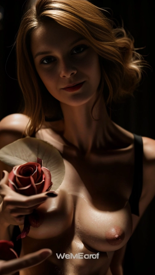 Completely naked young woman