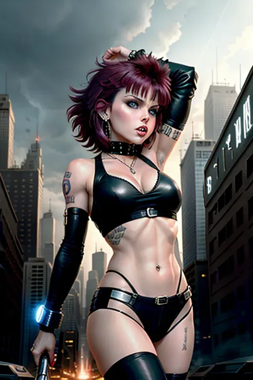 Pat Benatar - Invincible, in dystopia city hellscape, angryand beautiful