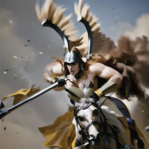 Centaur, female, wingedhussar, charging at viwer, hussar, lance, braced,