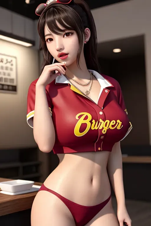 chinese,pussy,a photograph of,bae suzy,wearing burger clothes,shooting from a high point,at the convenient chinese women,store,amazing breasts,pussy,five slender fingers,short thick hair,charming face,beautiful lips,curved eyebrows,pale skin,joyful,wearing necklace,unreal engine,smooth,studio lighting,professional,cgsociety