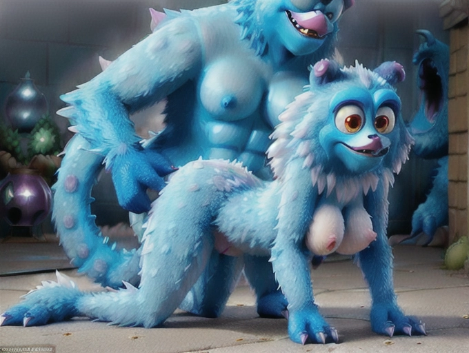 (((Completely Furry krystal))) with an hourglass figure,having sex, ((((sex with monsters)))), creampie, cum explosion, penetration, rough sex,uhd,best quality, manga style art,(blue and white fur,big tits),no clothes,beastiality,in an alley,wolf cock, wolf