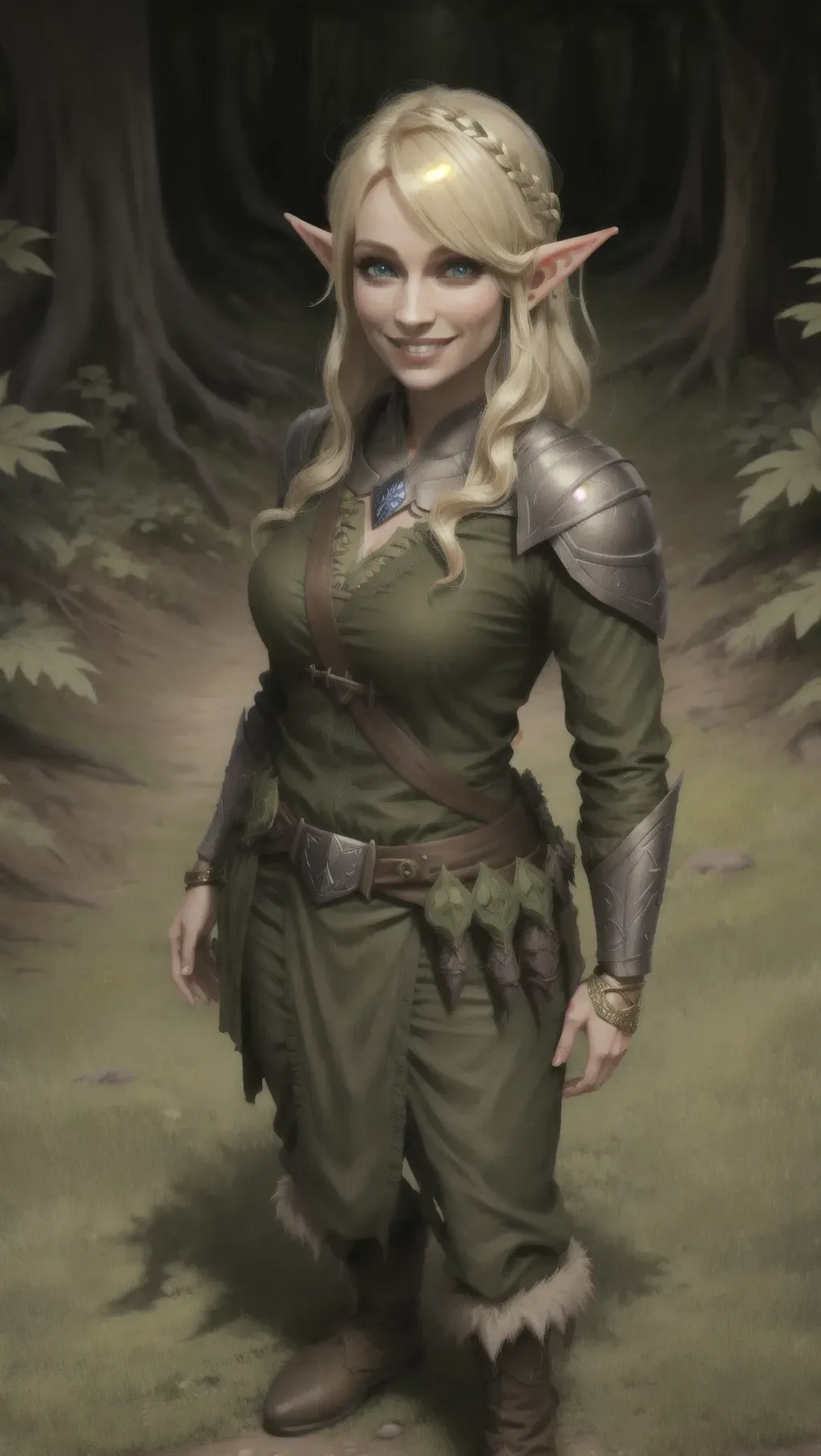 <lora:goblin:1> goblin, multiple boys, 1girl, smile, forest, elf, blonde hair, masterpiece, best quality, highly detailed