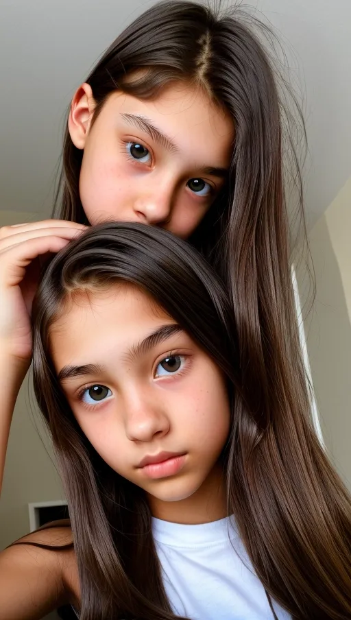 Cute Teenager, cheekbones, with beautiful brown eyes