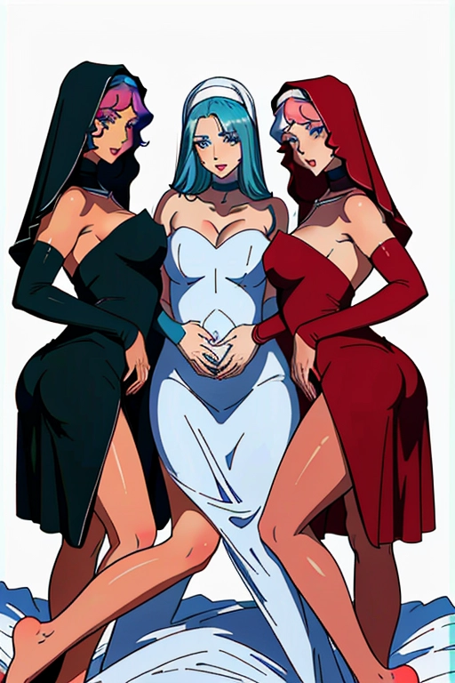 A group of Christian nuns, all beautiful, all shy, all submissive, different hair colors, cute faces, varying eye colors, ranging between curvy and thin, all in my bedroom, bent over my bed, all of their dresses are lifted up exposing their bare naked booties, they are wanting me to impregnate them,((high definition)), ((4k quality)), ((excellent lighting)), ((great shading)), ((pristine detail)), ((really clear picture)), ((beautiful vibrant colors)), ((accurate at lower prompt guidence)), ((ultra realistic)), (((five fingers per hand))), (((two arms per person))), (((two legs per person))), (((two hands per person))), (((two feet per person))), ((((100 percent according to prompt))))
