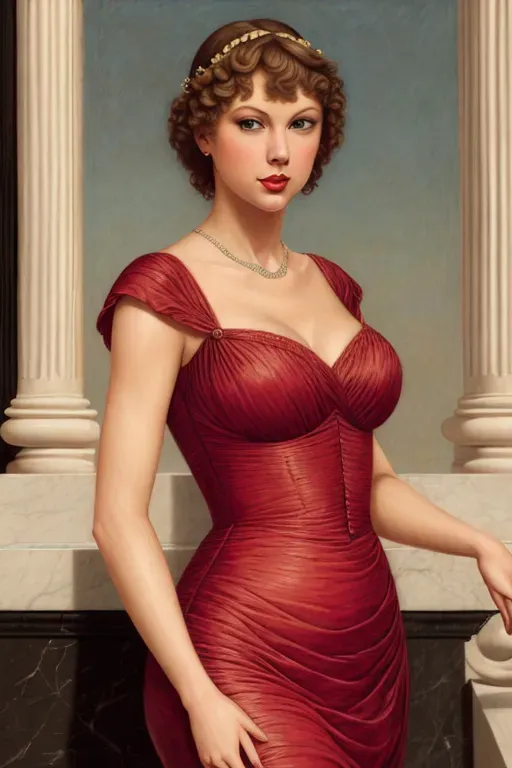taylor swift, character portrait, by John William Godward