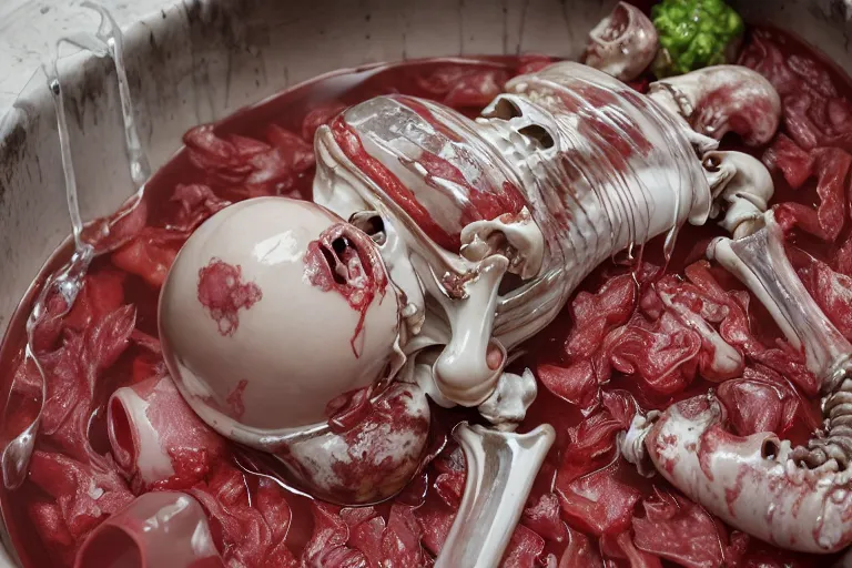 pregnancy big boobs woman in a belly of a slime monster, deep, crushed, tight fit, fetal, screaming, helpless, agony, horror,((( partially digested ))), (( body digested )), bloody, Meat, skinless,((( broken bones ))), cartilage, dismembered, disemboweled, (((( organs ))), soupy, melted, goo, glop, squishy, slippery, wet, slimy, pregnan, ((( Skin full of wounds bloody and bones can be seen ))), pregnant,((( bones ))),((( lies in a clear liquid ))), clear liquid, red wall in flesh optics as background, howls in pain,