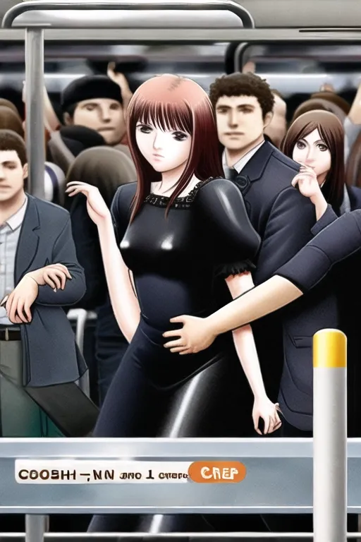 Lady Groped by strangers , train, crowd,