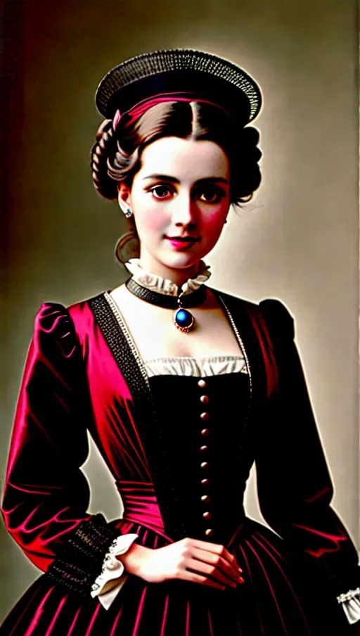 Dopamine Girl A K High Resolution Photo Of Victorian Time Lady Looking Straight Into The