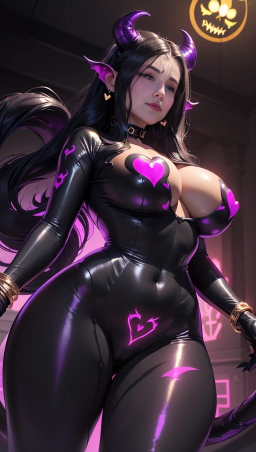 best quality, (((ultra high res))), (((detailed face and eyes))), (perfect face), (big shining heart choker), earrings, jewelry, (((big glowing succubus mark))), ((((big glowing succubus bodymark)))), (conjuring), witch, ((very long voluminous hair)), (((black gloves))), (((black hair))), (((symbiote goo hair))), (((golden bracelet))), (((huge golden hair cuff))), (((black skintight neckholder))), ((face closeup)), lipstick, (((((black demon tail))))), ((black long sleeves)), ((purple glowing heart)), (((demon mark))), heart on womb, (((straight black hair))), ((purple glowing clothes)), ((purple luminescent)), (((huge cameltoe))), ((((purple goo everywhere)))), (((symbiote girl))), ((((symbiote goo suit full cover)))), ((goo tail)), (((((bodysuit full cover))))), (((very very huge boobs))), (((bedroom))), ((heart pasties)), ((from below))