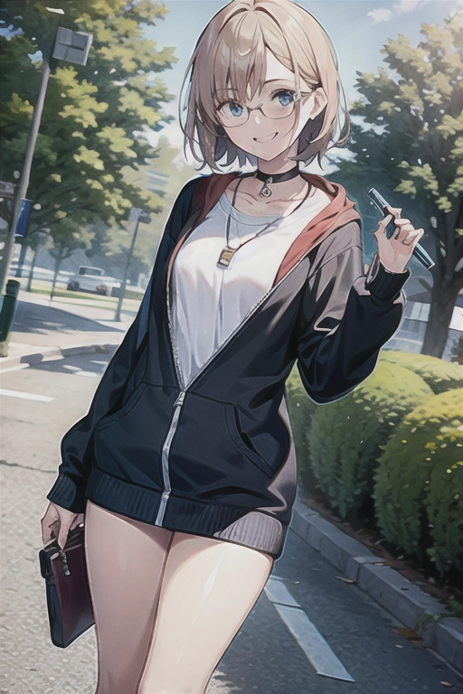 Small tits white pale skin, athletic female skinny professor in sexy pullover and rectangle glasses and choker at university lecturing in front of students, seductive smile ,((small tits)),bright blue eyes