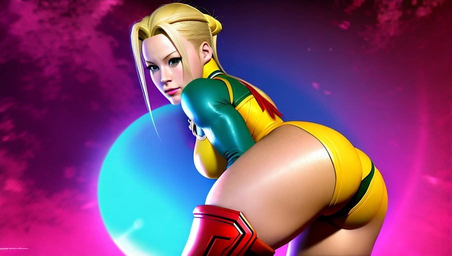 cammy from street fighter, superhero, 8K, digital photo, big ass