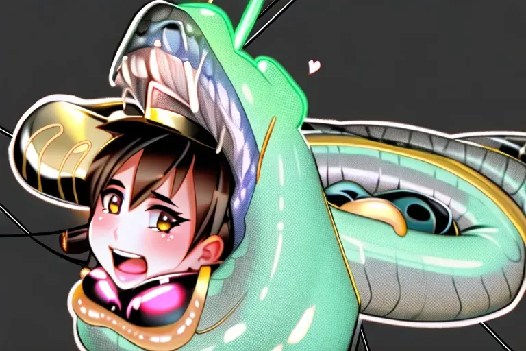 mouth open, snake, eat, big belly, woman, snake eats woman, woman is eaten, big snake, big snake open mouth, big snake is woman, woman, half in stomach, woman in a snake, snake big belly,
