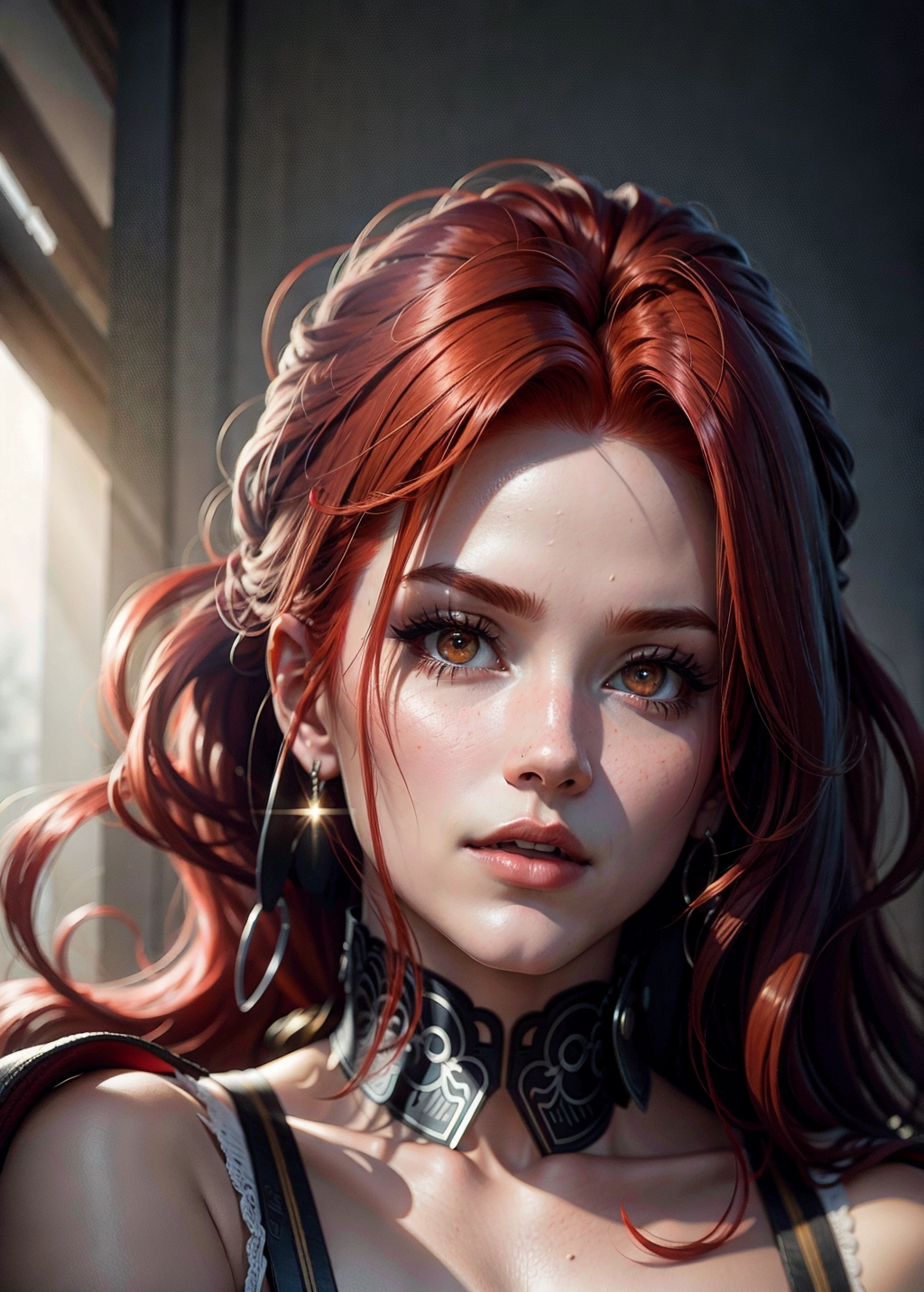 A digital photograph of, a beautiful woman, (((red hair))), (((focused))), malicious eyes, beautiful face, highly detailed face, <lora:dpmg_add_detail:0.3>, five fingers per hand, cinematic composition, UHD, HDR, highest quality, highest resolution, (photorealist:1.2), (photorealism:1.4), (masterpiece:1.4)