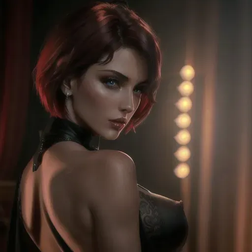 pornstar Vicca has short straight hair that is dark red, very intense and beautful eyes, high cheekbones in a very beautiful face, small beautiful breasts with very erect nipples
ultra realistic graphics, High definition, excellent lighting, best quality, high resolution, photorealistic, masterpiece, ultra realistic graphics, 16k, improved graphics