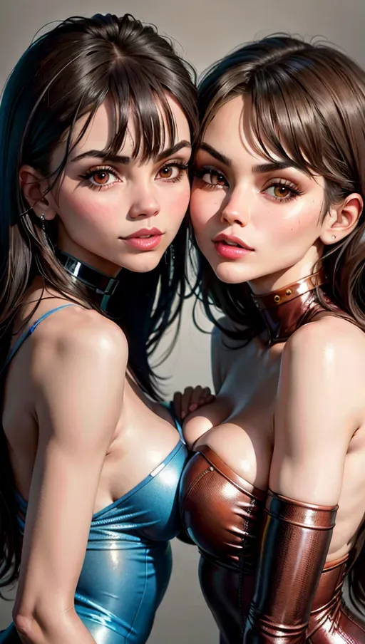 best quality, (((ultra high res))), (detailed face and eyes), ((Victoria Justice)), ((Kylie Jenner)), kissing, ((face closeup)), charming, seductive, single