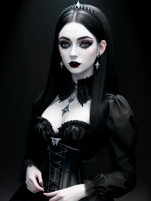 Dopamine Girl Ultra Realistic Photo Of A Gothic Girl Pale Skin