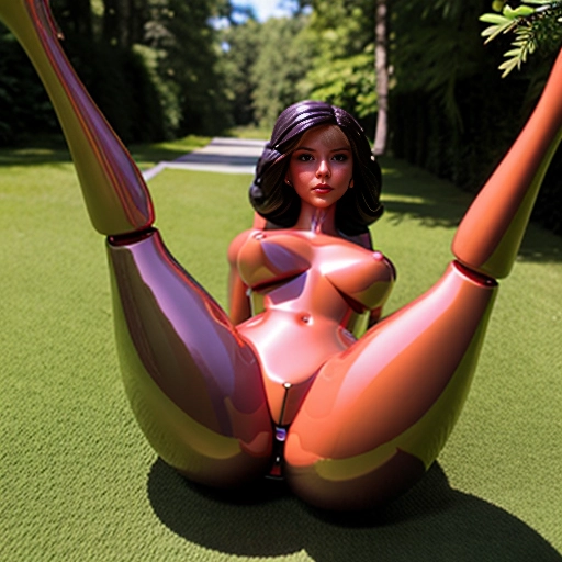 sexy pose,massive thighs,hyper realistic,laying down, doll likeness,plastic skin,doll joint, pussy,big lips,wide hips, tiny waist,massive breasts,naked,missionary,shiny skin,two arms,two legs,open mouth,plastic doll,big thighs,millie bobby brown