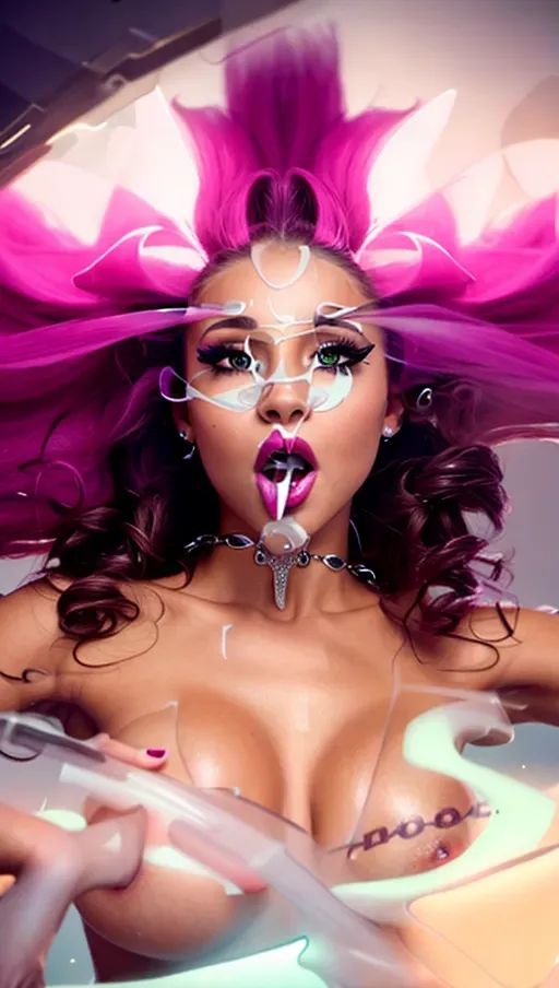 (Ariana Grande and Poison Ivy merged, nude, nsfw, 35mm lens f1.8, accent lighting, global illumination, uplight, v4, q 2, SDXL 1.2, ultra best quality, ultra high quality, ultra high resolution, ultra high realism, ultra high realistic, ultra high masterpiece 1.2, ultra cinematic effects, ultra cinematic lighting, ultra perfect teeth, ultimate model physique, ultra perfect accurate portrait, orgasmic expressions, super ultra accurate)