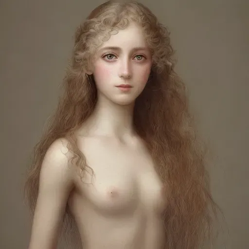 ((masterpiece,best quality, highres, 1girl)),digital painting,8k,detailed hair,beautiful detailed eye,nude,