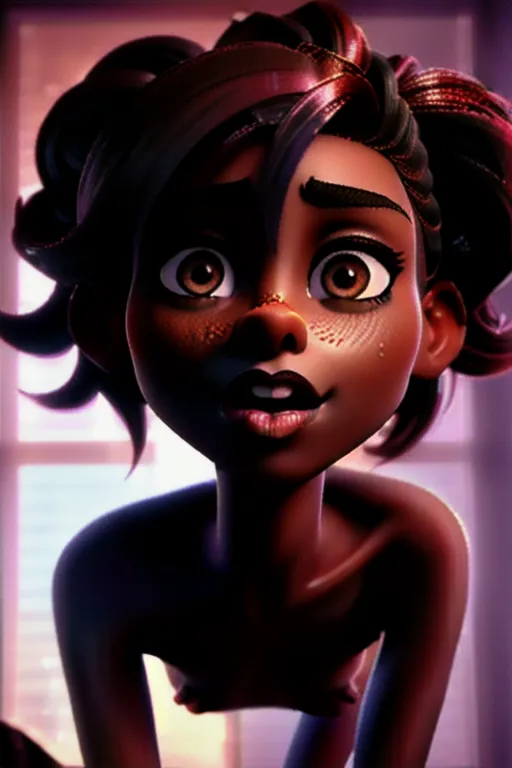 a 32.4M high resolution macro photo closeup portrait of a thin gorgeous trim young lithe 18 year old skinny Ethiopian girl, nude, laying on her back in bed, ((((extreme closeup pov her lower lip)))), ((((sexually aroused)))),((((sexually excited)))),(((expression of anticipated imminent extreme sexual pleasure))), (((expression of aggressive sexual desire))),(((sexually aroused lustful expression))), (((sexually attracted to me)))(((looking at me))), (((expression of intense sexual desire))),((((looking straight into the camera)))),((((lustful sexually provocative expression)))),(((fuck me look))),((sexually aroused I am going to fuck you expression)),(((expression of anticipated imminent intense sexual pleasure))),Lacey sheer transparent bandeau cropped shirt,curved eyelids,beautiful lips,textured skin,((messy bun hairstyle)) <lora:dpmg_fingering:1>