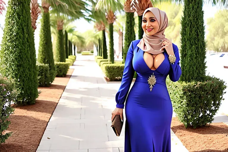 hijab,cleavage,dress