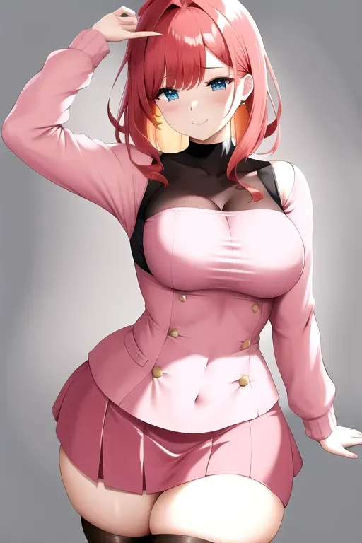 Thicc redhead small top and short pink skirt
Posing for camera