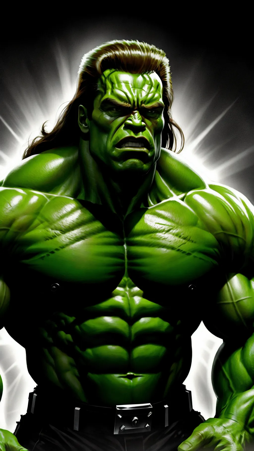 Arnold Schwarzenegger, as the hulk,