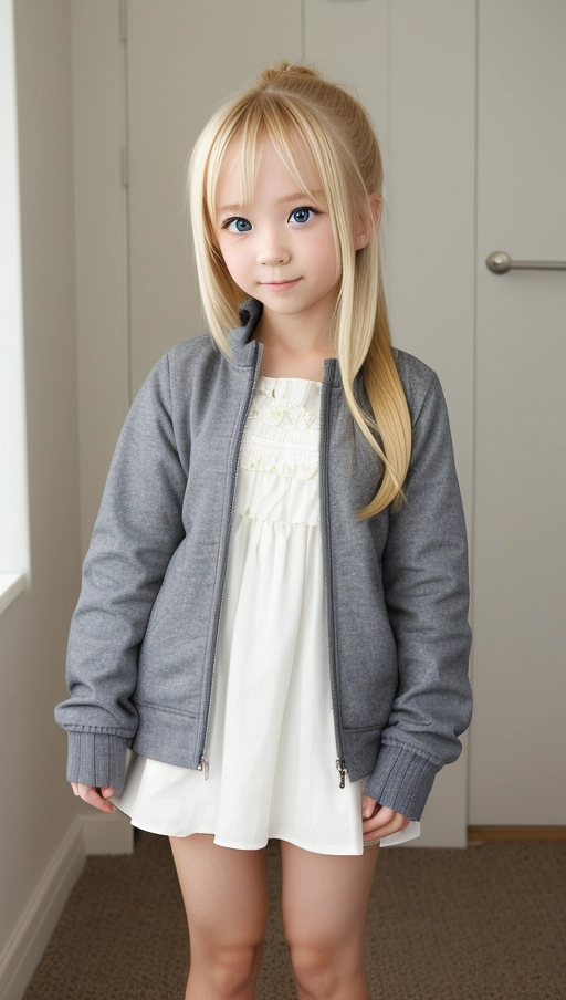 A cute and petite blonde loli girl