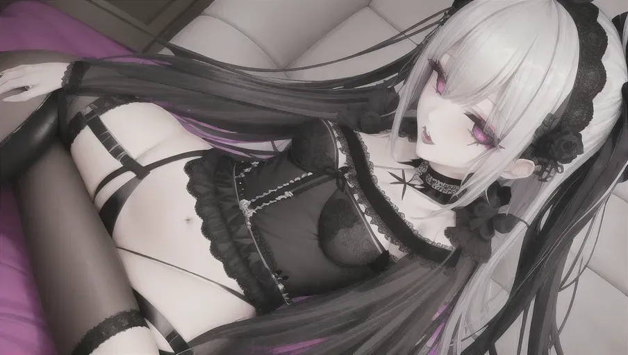 goth, women, orgy
