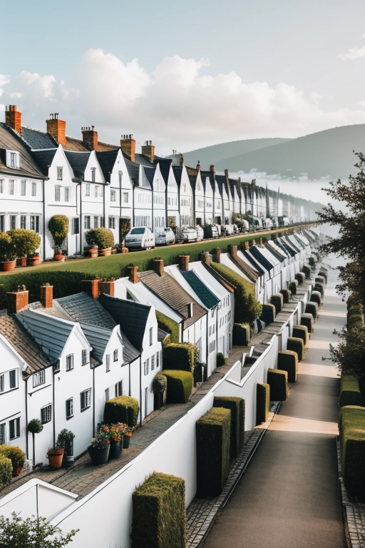 white colour houses