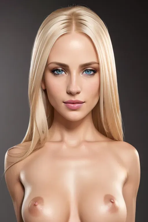 A 8k resolution photo shot of, standing, hand on hip, rounded breasts,straight blond hair, blue eyes, looking at viewer, naked, vagina ((detailed hair features)),((detailed facial features)),((((looking at the camera)))),(beautiful lips),(detailed body features),(detailed arms features),textured skin