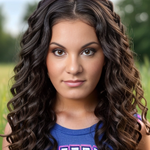 a gorgeous young (preteen teenage) girl with long curly dark hair, (largest huge eyes:1.2),
realistic, masterpiece, long eyelashes, tanned
