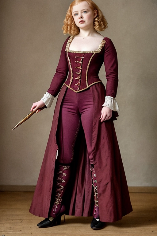 nicola coughlan from bridgerton, Regency era erotic portait, regency makeup, elegant, long curly hair, styled hair, light ginger hair, nude, medium breasts, small breasts, wide hips, thick thighs, soft body, slightly chubby, 20 years old, curvy, stocky