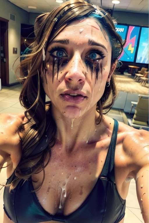 <lora:PN7xrGpnVMg_Andrea:0.9>, (Hypnotized), (photo realistic:1.37), (magazine photoshoot), glistening skin, fair skin, pale skin, (detailed skin texture, goosebumps), (((brown hair, mussed hair))), ((perfect lips)),
((looking straight up at camera)), (in a night club, wearing a tiny_bikini), (big wide smile), ((wet sticky face)), ((smeared makeup, ruined makeup, dpmg_runny_makeup_v1:1.3)), ((thick cum leaking from her mouth, cum facial, vile cum)), ((((dpmg_face_cum_v1:1)))),
realistic colors,
natural lighting,
(best quality), <lora:dpmg_add_detail:0.3>, beautiful,(high resolution), (((masterpiece))), (uhd), (8k),