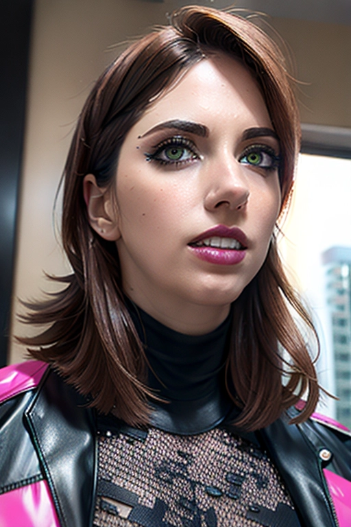 <lora:PN7xrGpnVMg_Caitlin:0.9>, (Hypnotized), (photo realistic:1.37), (magazine photoshoot), glistening skin, fair skin, pale skin, (detailed skin texture, goosebumps), (((messy hair))), ((perfect lips)), (((perfect teeth))),
((looking straight up at camera)), (in a night club, wearing see-through plastic trench coat), (big open mouth), ((Cyberpunk 2077 facial makeup, facial circuitry)), (((glowing eyes))),
realistic colors,
natural lighting,
(best quality), <lora:dpmg_add_detail:0.3>, beautiful,(high resolution), (((masterpiece))), (uhd), (8k),