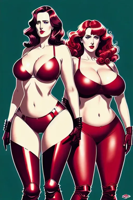 A high quality digital illustration of, multiple women, one Eva Green, one Scarlet Johansson, one Christina Hendricks, wearing plate Armor,((Huge saggy tits bulging)), extra wide picture, (realistic face), bulging tits, (smooth skin), full body picture,(bubble butt),fine beautiful body,kneeling