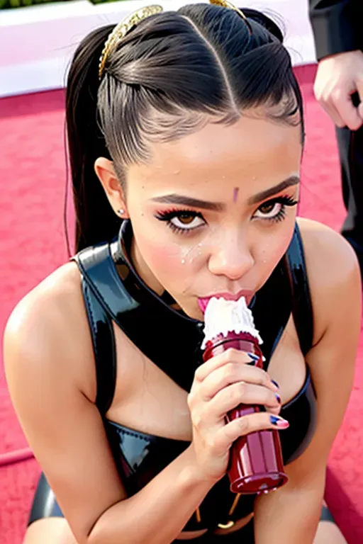 dpmg_face_cum_v1, jenna_ortega as wednesday addams in a slutty golden harness and leash being fucked in the mouth by her owner as she is interviewed she is creampied in the mouth on camera at the gala red carpet event, red carpet night walk ,creampie, cum drink, gangbang, slutty golden harness, gold collar, golden anal plug, cum in mouth, cum on face, cum on tits, milky, thick bangs, thick fishtail twinbraids, busy public street, leash, dogknot, cum trail, gala event, blowbang, massive breasts, thick lips, ((On all fours crawling)) ((Jenna Ortega leashed)), running make up, Night, paparazzi, cameras, reporter, orgasmic bliss, aheago, blowbang interview, black mascara cat eye