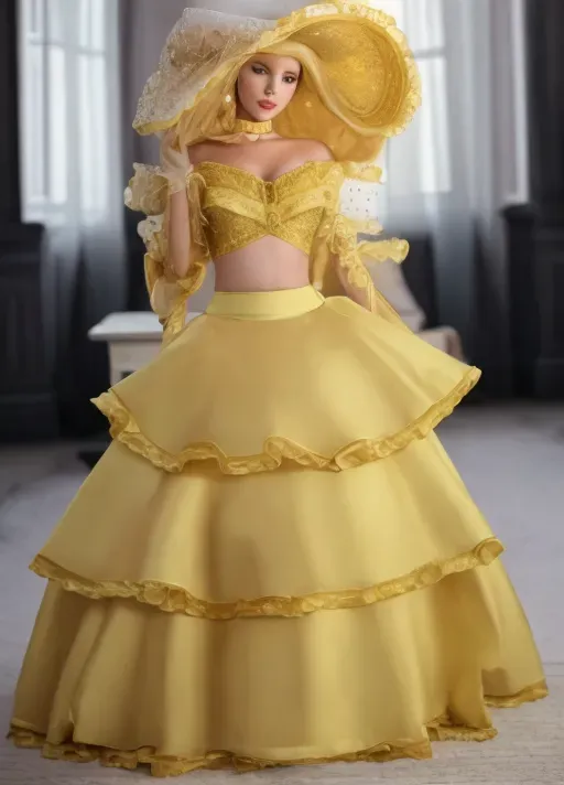 a realistic photograph, full length shot, gorgeous adult woman, beautiful young woman, Jennifer Lawrence, pretty face, Southern belle, woman in yellow elegant dress, breasts exposed, perfect breasts, pert breasts, in a large mansion, in an opulent ballroom, standing, sexy smile, perfect eyes, perfect nose, perfect lips, sexy pose, slim body, toned legs, intricate, highly detailed, digital photography, long blonde curly hair, full body shot, (masterpiece), side lighting, finely detailed beautiful eyes: 1.2), hdr, <lora:more_details:0.2>, surreal, toned, slim, toned body, runner, medium breasts, five slender fingers, beautiful hairstyle, charming face, accurate face, beautiful lips, detailed large eyes, thick dark eyebrows, pale skin, long legs, surreal, highly detailed, smooth, sharp focus,<lora:dpmg_shirt_pull:1>
