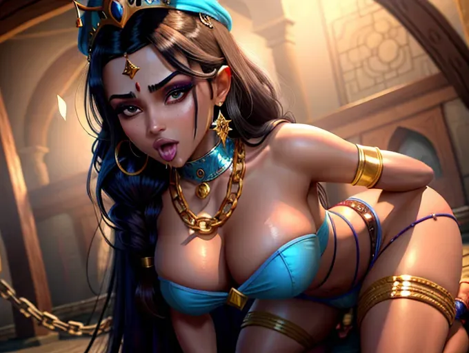 princess jasmine from alladin with brown skin, cum on face, bukkake, loads of cum on face, drenched in semen, getting facefucked, penis,hands tied behind back and sitting on her knees, chain around neck, big dick, big cock, best quality, dpmg_face_cum_v1, deepthroat, (deepthroat), , embarrassment, slave, goth, hands tied behind back and sitting on her knees, chain around neck, cum on face, cum everywhere, looking at viewer, best quality, oral, blowjob, highly detailed eyes, highly detailed mouth, hands tied behind back and sitting on her knees, chain around neck,