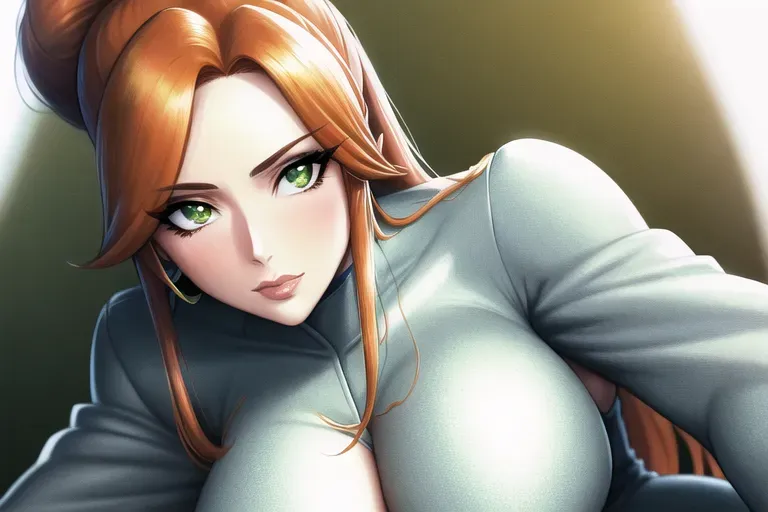 a color pencil draw of,inoue orihime,wearing police clothes,squatting,in the desert,amazing breasts,five fingers per hand,updo hair,gorgeous face,beautiful lips,green eyes,curved eyebrows,erotic,wearing golden ring,editorial,smooth,bokeh,highly detailed,cinematic lighting showing tits