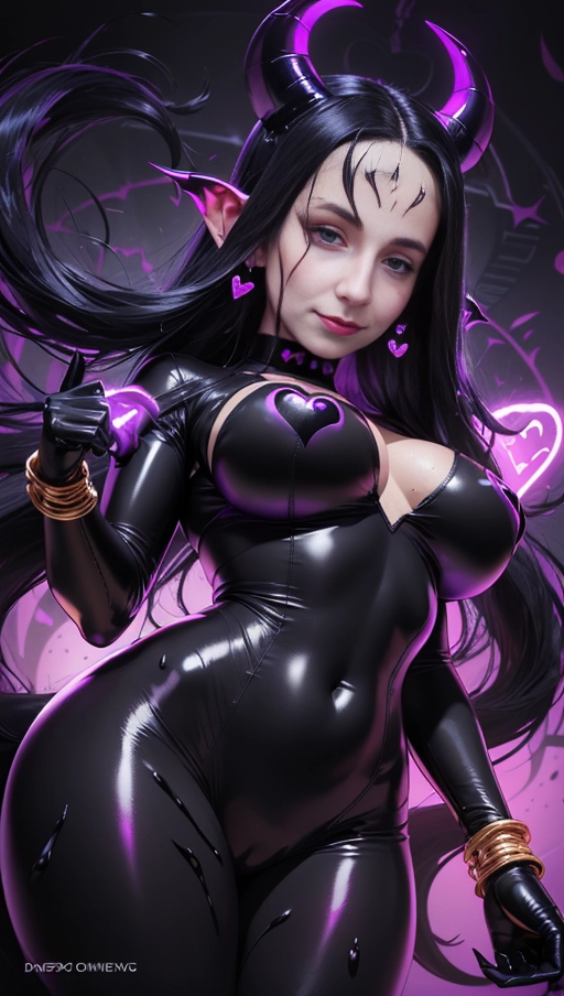 best quality, (((ultra high res))), (((detailed face and eyes))), (perfect face), (big shining heart choker), earrings, jewelry, (((big glowing succubus mark))), ((((big glowing succubus bodymark)))), (conjuring), witch, ((very long voluminous hair)), (((black gloves))), (((black hair))), (((symbiote goo hair))), (((golden bracelet))), (((huge golden hair cuff))), (((black skintight neckholder))), ((face closeup)), lipstick, (((((black demon tail))))), ((black long sleeves)), ((purple glowing heart)), (((demon mark))), heart on womb, (((straight black hair))), ((purple glowing clothes)), ((purple luminescent)), (((huge cameltoe))), ((((purple goo everywhere)))), (((symbiote girl))), ((((symbiote goo suit full cover)))), ((goo tail)), (((((bodysuit full cover))))), (((very very huge boobs))), (((bedroom))), ((heart pasties)), ((from below))