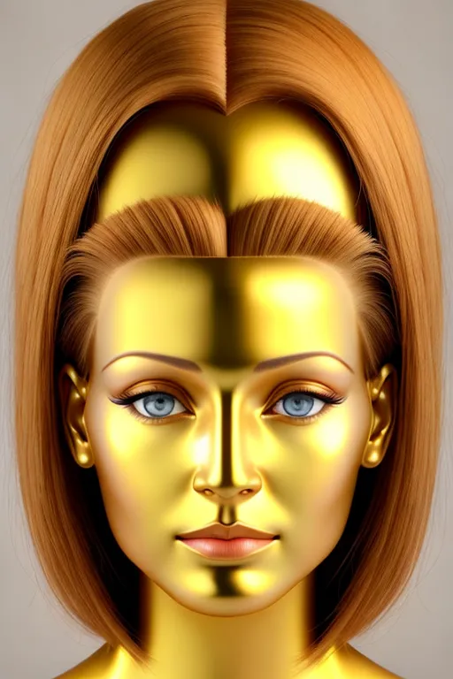 female golden ratio face,