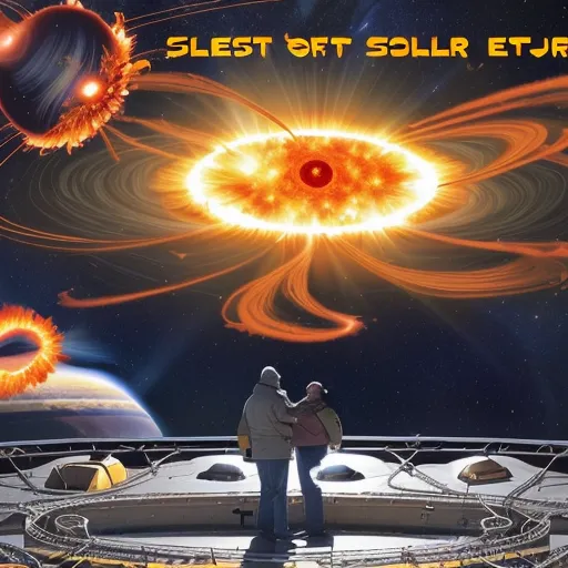 Giant solar flares erupt from the sun and coil around the planets