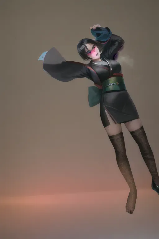 1girl , full body, beautiful::5, gorgeous::5 , breath taking, deadly, feudal japan , edo period , night , japanese , highres , short hair, dark hair, black hair, green eyes , almond shaped eyes, thin lips, solo, ((masterpiece)),photo referenced::5, pale skin, tenchu, kunoichi, professional, ultra high res, kuugire, stealth, soft feminine facial features, button nose, 27 years old::5, seductive look, arrogant look, sinister look, detailed face::5, shocked expression::5, afraid::5, surprised::5, terrified ::5, detailed eyes, dark blue kimono::5, feet, foot, 5 toes, toe, underwear, panties, black stockings::5, pose, bent, purple eyeliner::5, eyeliner::5, hand, fingers, 5 fingers, eyes wide, mouth open, dorsum of the foot , dorsal,