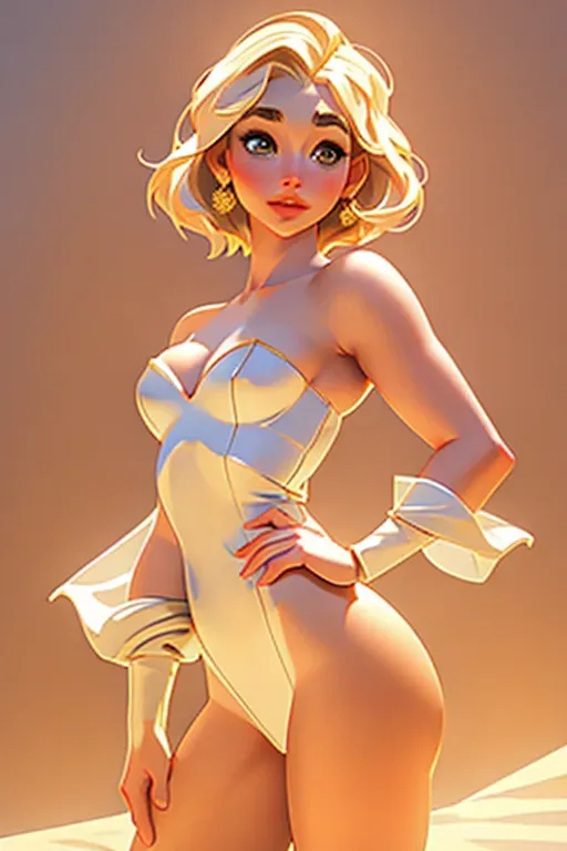 a digital art of, Emilia Clarke,naked,petite,blonde,touching breasts,in a tea party,amazing breasts,five fingers per hand,short hair,gorgeous face, beautiful lips,curved eyebrows,golden sunlight,shiny skin,smooth,highly detailed,professional,unreal engine,ultra realistic