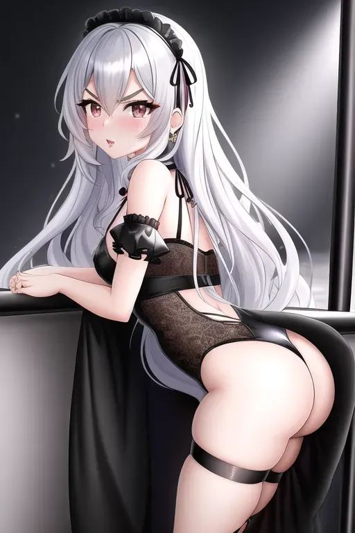 a photograph of,an anime girl,wearing goth clothing,arched back pose,in the bus,small breasts,five slender fingers,wavy curtain bang,gorgeous face,beautiful lips,black eyes,curved eyebrows,curved eyelid,satisfaction,wearing golden ring,smooth,cgsociety,studio lighting,highly detailed,pixiv